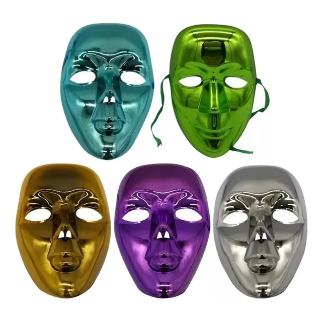 Pack 2 Mascaras Metalizada Fiesta Eventos Nostalgia Cotillon