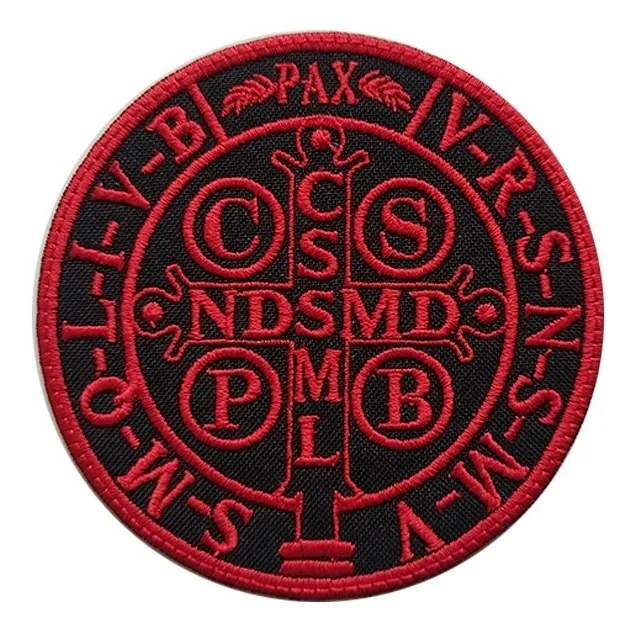 Parche Bordado Medalla De San Benito, Cruz De San Benito
