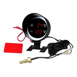 Voltímetro Digital + Marcador Temperatura Água Automotivo Voltímetro Digital + Marcador Temperatura Água Automotivo