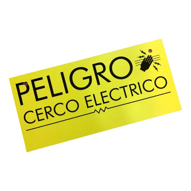 5 Carteles Advertencia Cerca Eléctrica Eco 9.5 X 19.5cm 