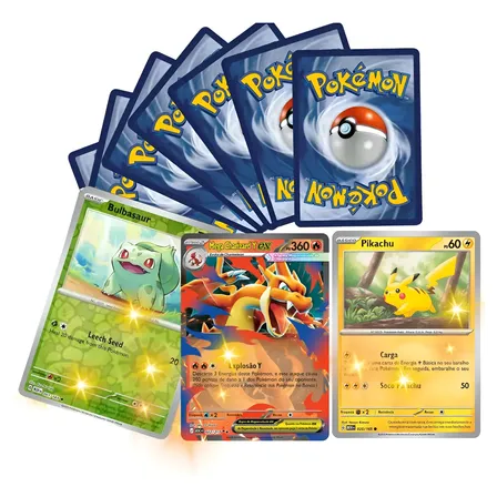 50 Cartas Pokémon Todas Brilhantes Original Pokemon Português