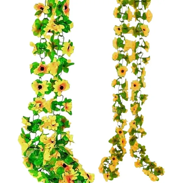 Enredadera Tira De Girasoles En Cadeneta Decoración Jardín 