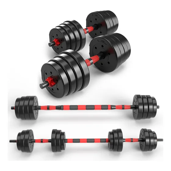 Set Mancuernas Fitmax 30 Kg Pvc Color Negro