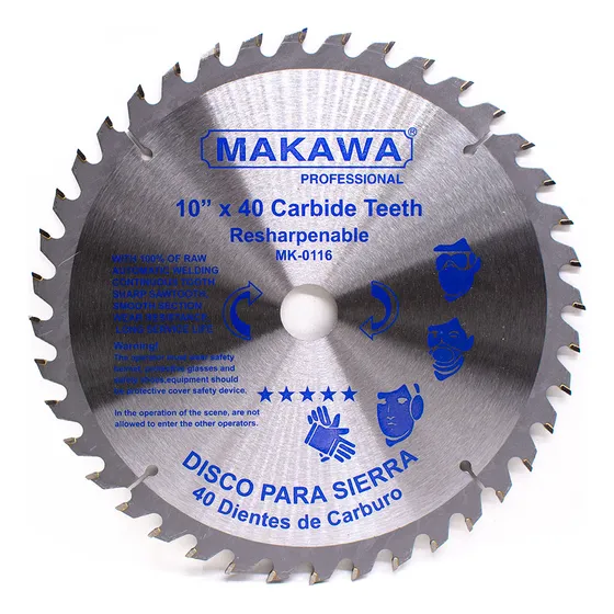 Disco Corte Madera 10 40d Makawa Mk-0116