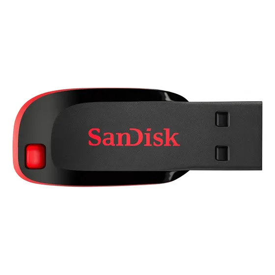 Pendrive Sandisk Cruzer Blade 16GB USB 2.0 Compacto y Rapido Sin Tapa