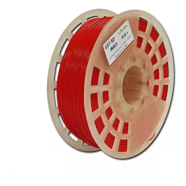 Filamento 3D GST3D PLA+ de 1.75mm y 1kg rojo