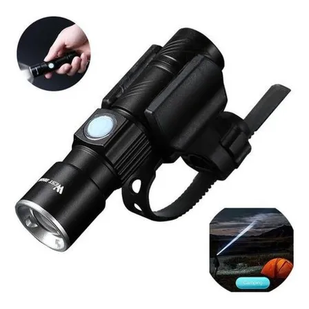 Luz Fuerte Linterna Con Zoom Bicicleta, Outdoor Y Táctica