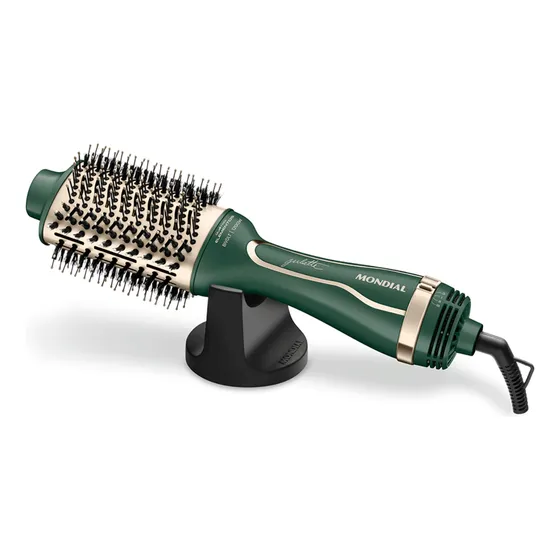 Escova Secadora Modeladora Alisadora Es-ju-02 Verde Bivolt