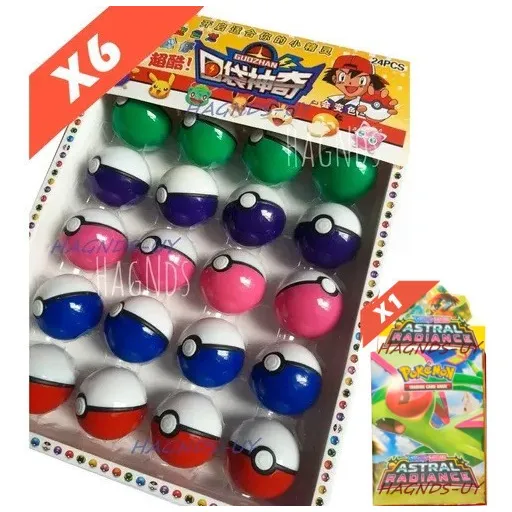 Pokemon Pokeball Pack X6 Con Clip Pokebola Premium