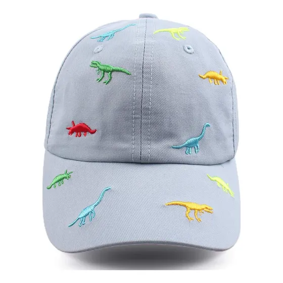 Gorra Bordada De Dinosaurio Para Niños