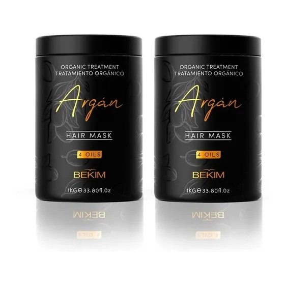 Kit 2 Mascara Capilar Argán 4 Oils Hair Mask Bekim 1kg