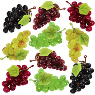 Paquete De 5 Racimos De Mini Uvas Artificiales, 10 Cms. Paquete De 5 Racimos De Mini Uvas Artificiales, 10 Cms.