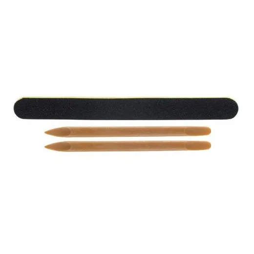 Lima Acolchada Negra + 2 Baja Cuticulas Eurostil