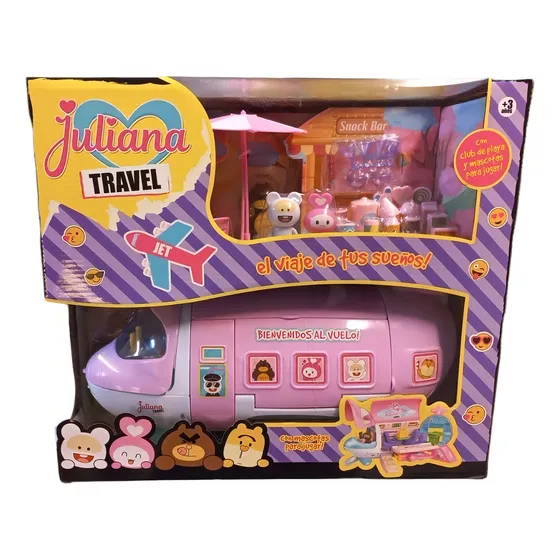 Juliana Travel Jet El Viaje De Tus Sueños C/ Mascotas Jul033 Color Rosa Personaje Juliana Jet