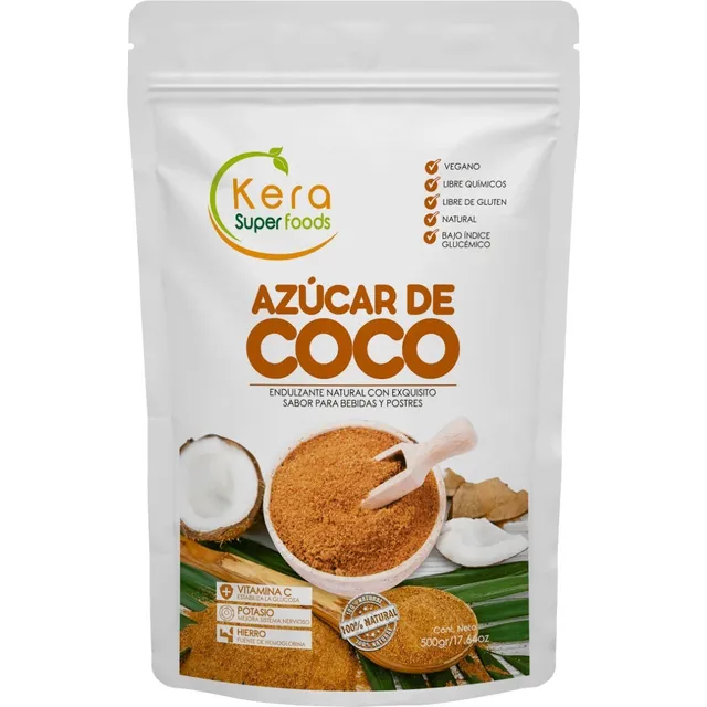 Azúcar De Coco Granulada / Endulzante Natural- Kera 500gr