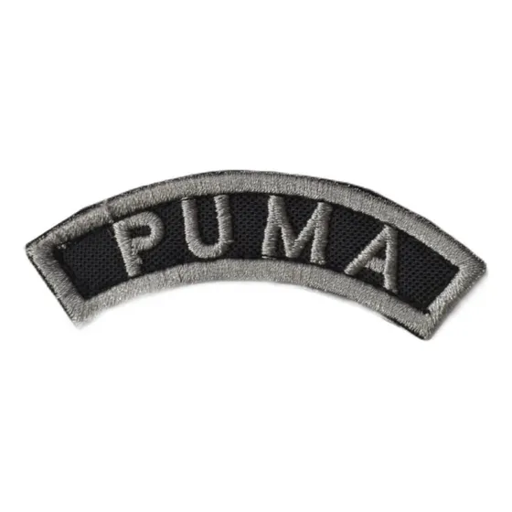 Parche Bordado Medialuna Brazo Distintivo Republicana Puma Color Negro Diseño De La Tela Estampado