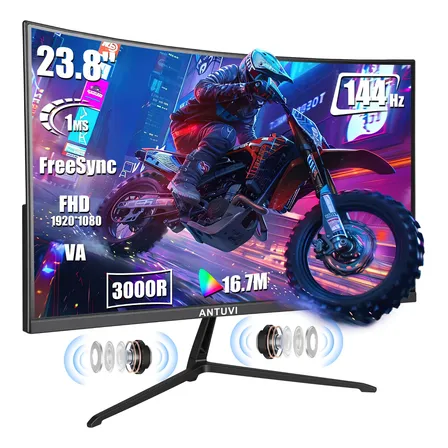 Monitor Gamer Curvo 24'' Fhd 144hz 1ms Com Alto-falante Hdmi Preto 127/220v