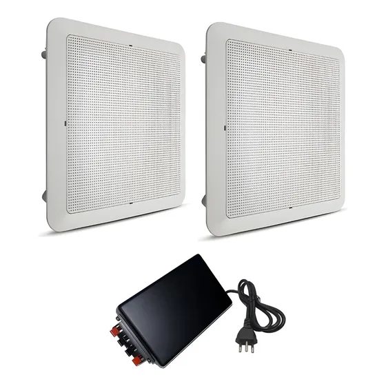 Caixas De Som Arandela 100w Rms + Amplificador Bluetooth 5.0