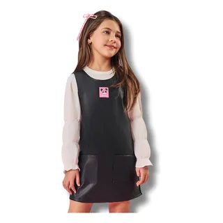 Conjunto Infantil Menina Cinti Blusa E Salopete Festa Conjunto Infantil Menina Cinti Blusa E Salopete Festa