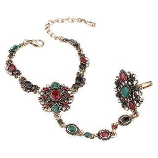 Pulsera Y Anillo Turco, Ottomano, Arabe Pulsera Y Anillo Turco, Ottomano, Arabe