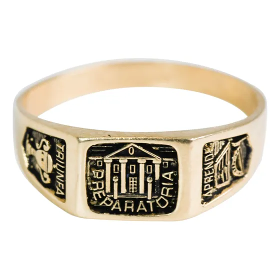 Anillo Graduación Oro 10k Kinder Primaria Secundaria Prepa
