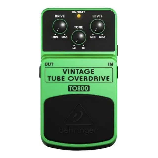 Pedal Behringer Vintage Tube Overdrive Distortion Boost To800, color verde