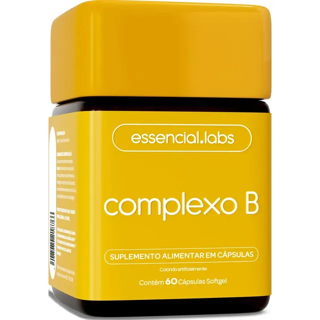 COMPLEXO B - 60 Cápsulas Softgel - Fórmula com Máxima Concentração e Biodisponibilidade