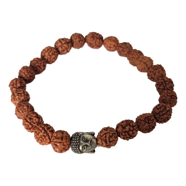 Pulsera Con Semillas De Rudraksha Baby - Buda