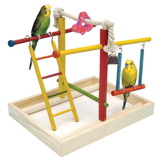 Parque Infantil De Madera Penn-plax Bird Life ' Perfecto Par Parque Infantil De Madera Penn-plax Bird Life ' Perfecto Par