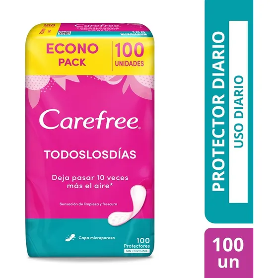 Protectores Diarios Carefree Los Días 100u