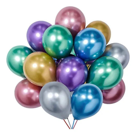 Globos Chrome Cromados Crome Brillantes X50 10 Pulgadas Color Surtidos