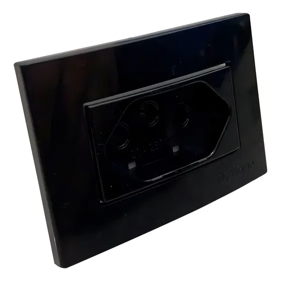 Tomada P/ Moveis Margirius 2p T Preta 20a 250v Nbr 14136 Cor Preto