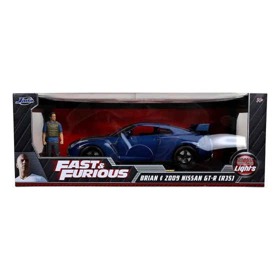Nissan Gt R35 Rapidos Y Furiosos Con Luces Escala 1/18 Metal