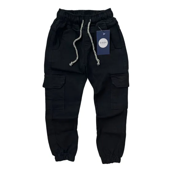Calça Jeans Cargo Jogger Masculino Infantil Juvenil Menino