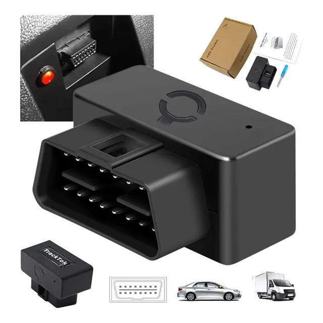 Rovtop Localizador Tracker Gps Obd2 Con Micrófono Plataforma Grati, 2g, Resistencia A Los Choques, Detección De Acc, Advertencia De Exceso De Velocidad, Reproducción De Ruta De La Rueda, Geofencing