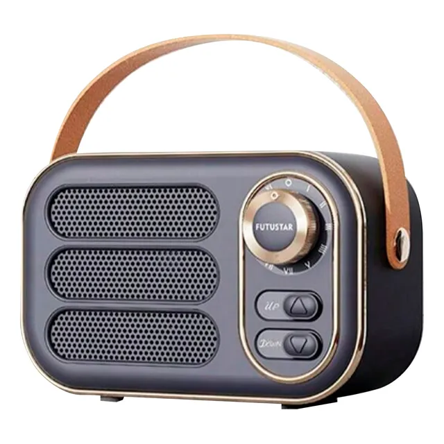 Bocina Bluetooth 5.0 Portatil Retro 5w Recargable Cindi Sami Negro