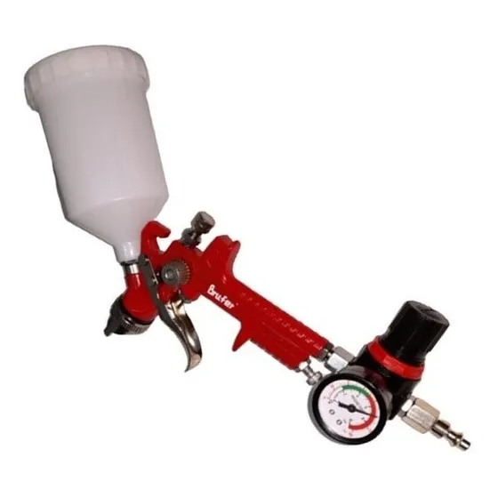 Pistola Gravedad Boquilla 1,3 Mm 600 Ml 50 Psi Con Regulador