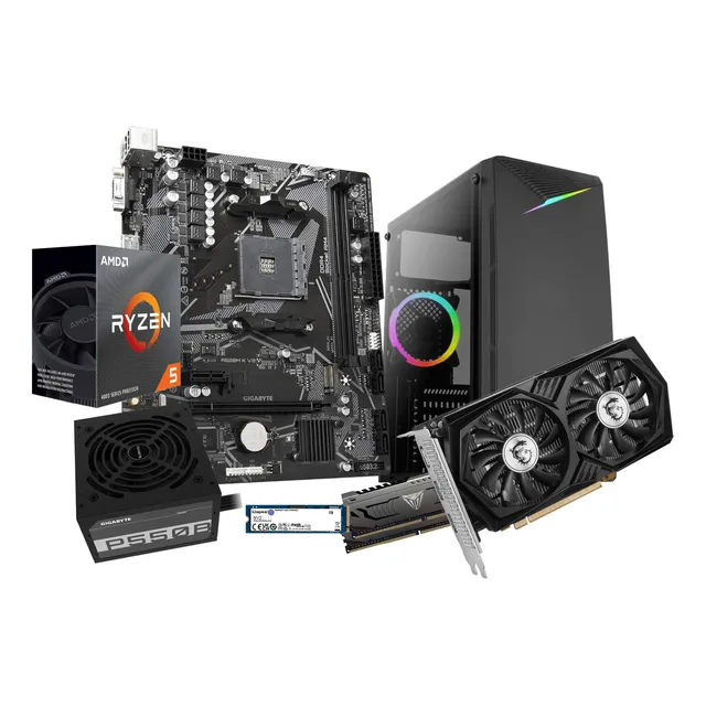 Pc Cpu Gamer Ryzen 5 Rtx 3050 32 Gb Ram 1 Tb M.2 Win 11