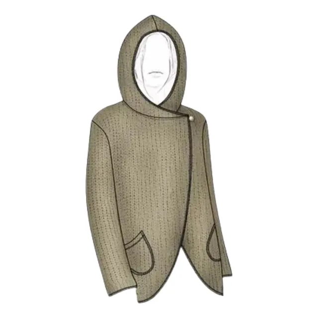 Molde, Patrón Chaqueta Polar Capuchón Mujer