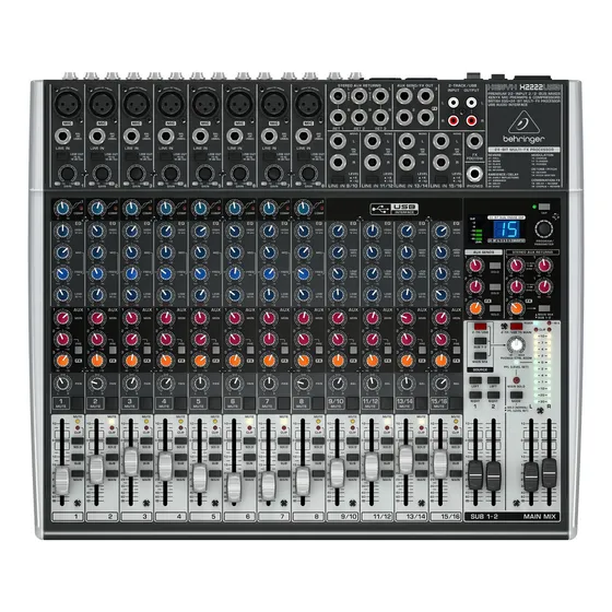 Console Behringer X2222USB Xenyx de mistura 127/220V