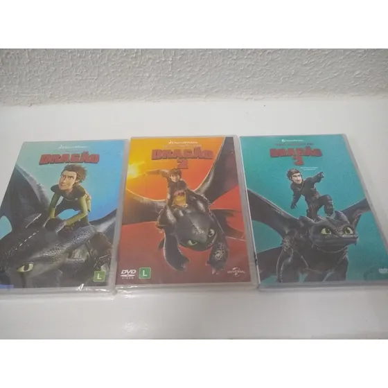 Como Treinar Meu Dragao 1, 2 E 3 Dvd Original Novo Lacrado