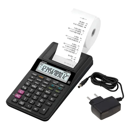 Calculadora Casio Bobina Hr-8rc-bk Bivolt Original Preto