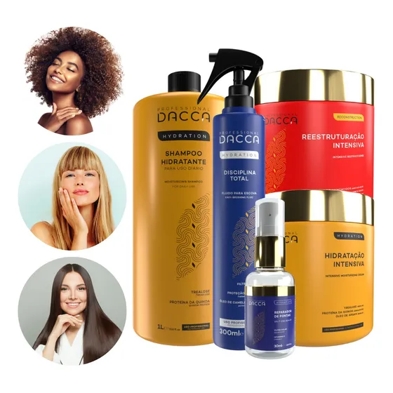 Kit Completo Proteção Hidratação Reconstrução E Finalização