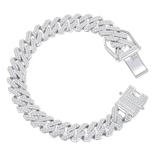 Pulsera Miami Cubana Full Ice Drip Shadow Ice Diamantes 14k
