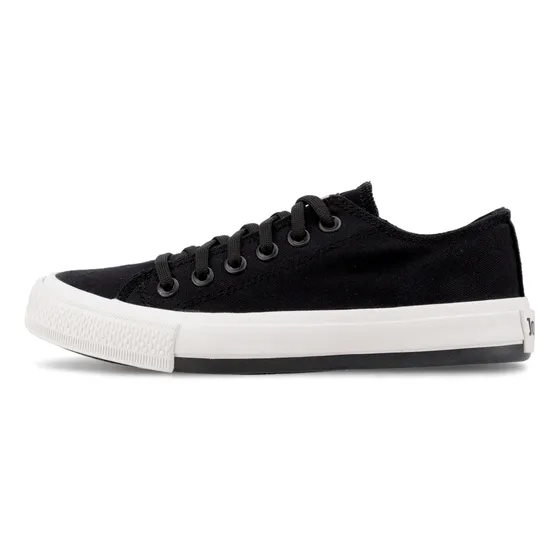 Zapatillas John Foos Negra Filete Banda Inferior Baja 182