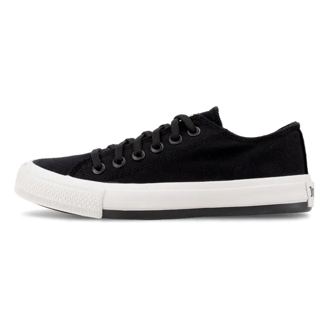 Zapatillas John Foos Negra Filete Banda Inferior Baja 182