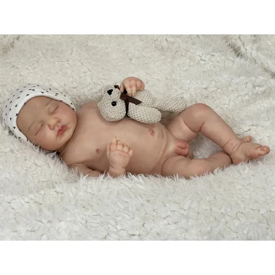 Bebê Reborn - Boneca Menino Dormindo Pode Banhar