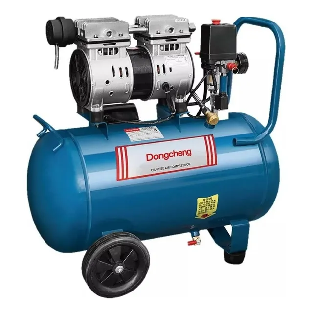 Compresor Silencioso Portatil 24 Litros Sin Aceite Dongcheng