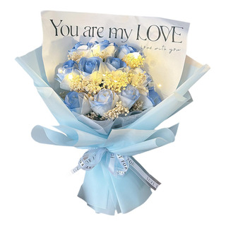 Jabón Artificial Bouquet Romantic Regalo Centerajes De Azul Jabón Artificial Bouquet Romantic Regalo Centerajes De Azul