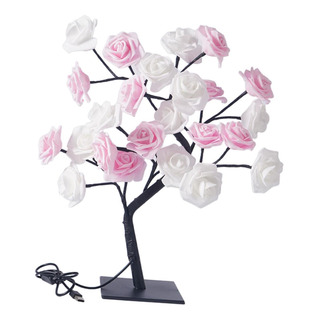 Lámpara De Árboles De Rosas Artificiales Luces Lámpara De Lámpara De Árboles De Rosas Artificiales Luces Lámpara De